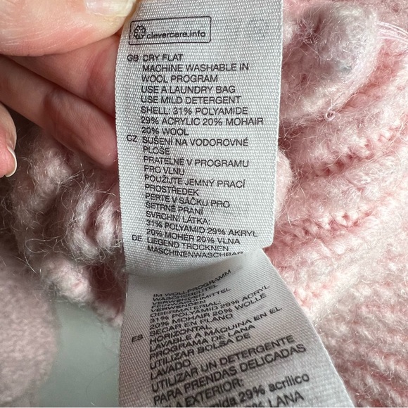 Paris Atelier & Other Stories Wool Mohair Blend Pink Sweater Size Small - Picture 6 of 6